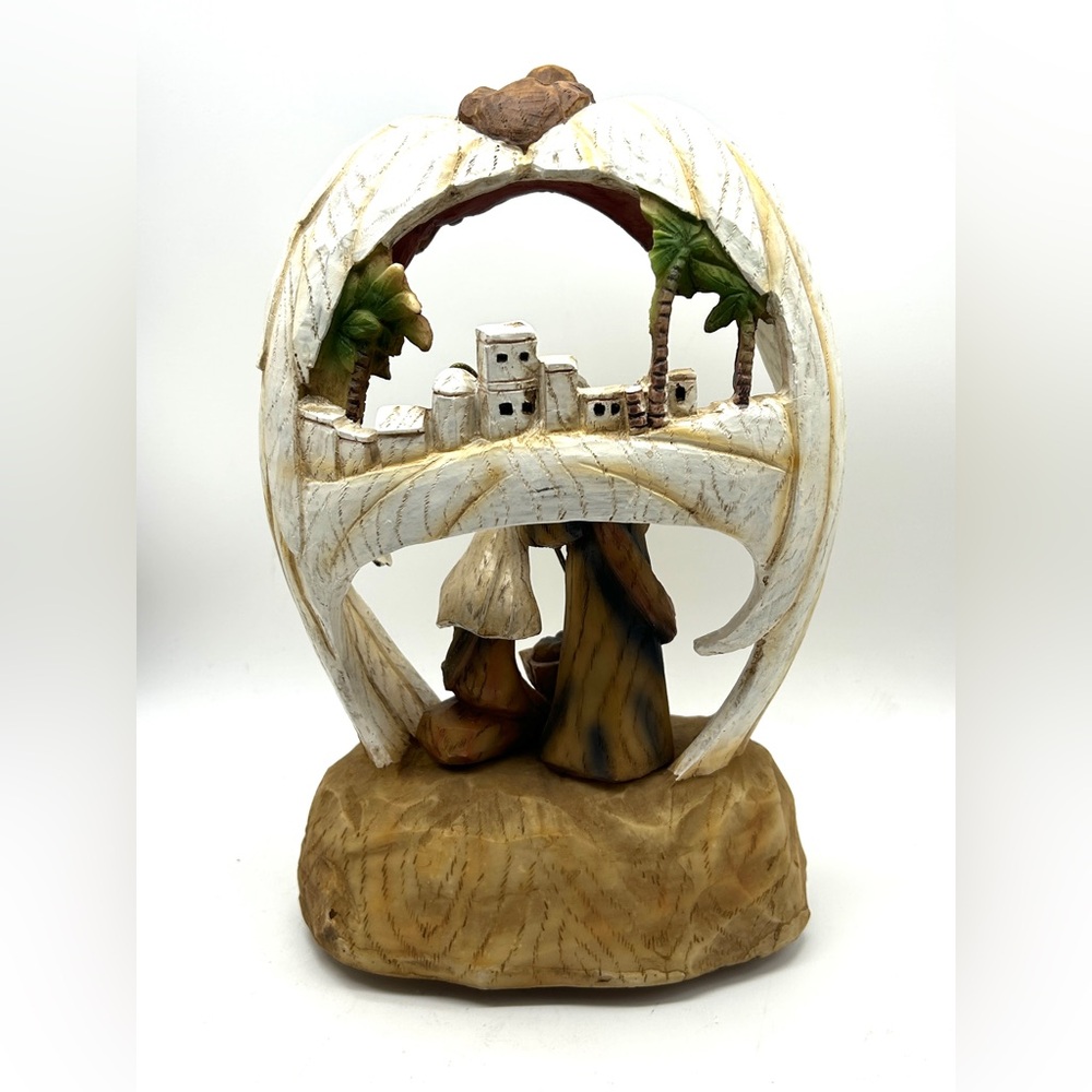 Vintage Musical Fontanini ROMAN Nativity Set Angel Scene Plays O Holy Night RARE - Picture 11 of 14